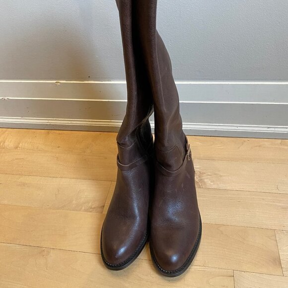 𝅺franco Sarto Brown "haylie" tall boot buckle NEW - Picture 4 of 8